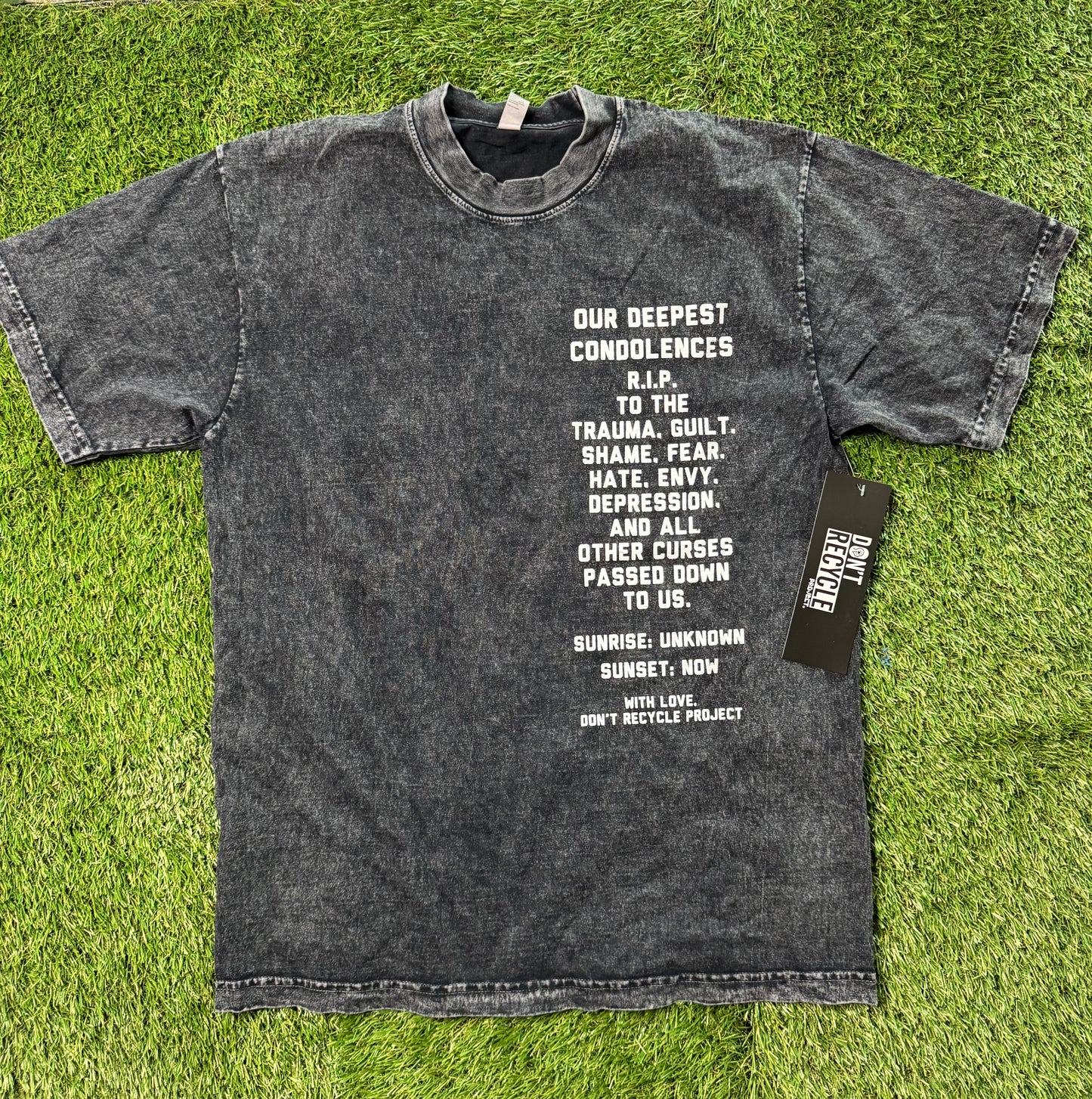 "R.I.P. to The Curse" Shadow Edition (Black Acid Wash)