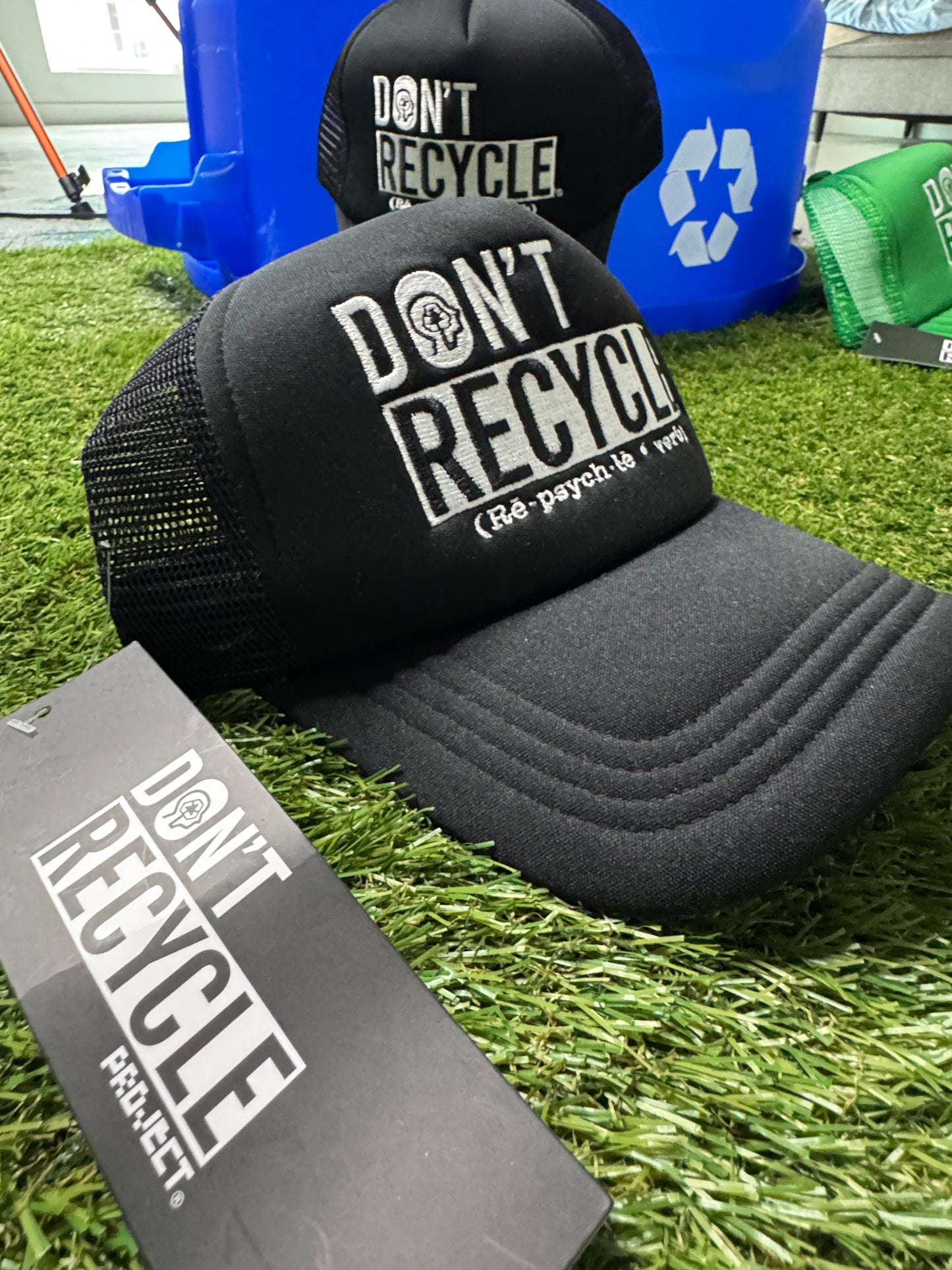 Classic Don't Recycle Project Trucker Hat (Black)