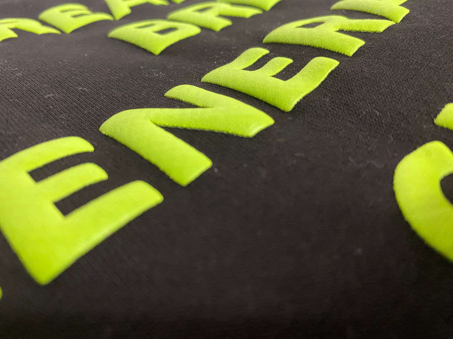 Classic Crew Neck Sweatshirt - Black/White/Neon