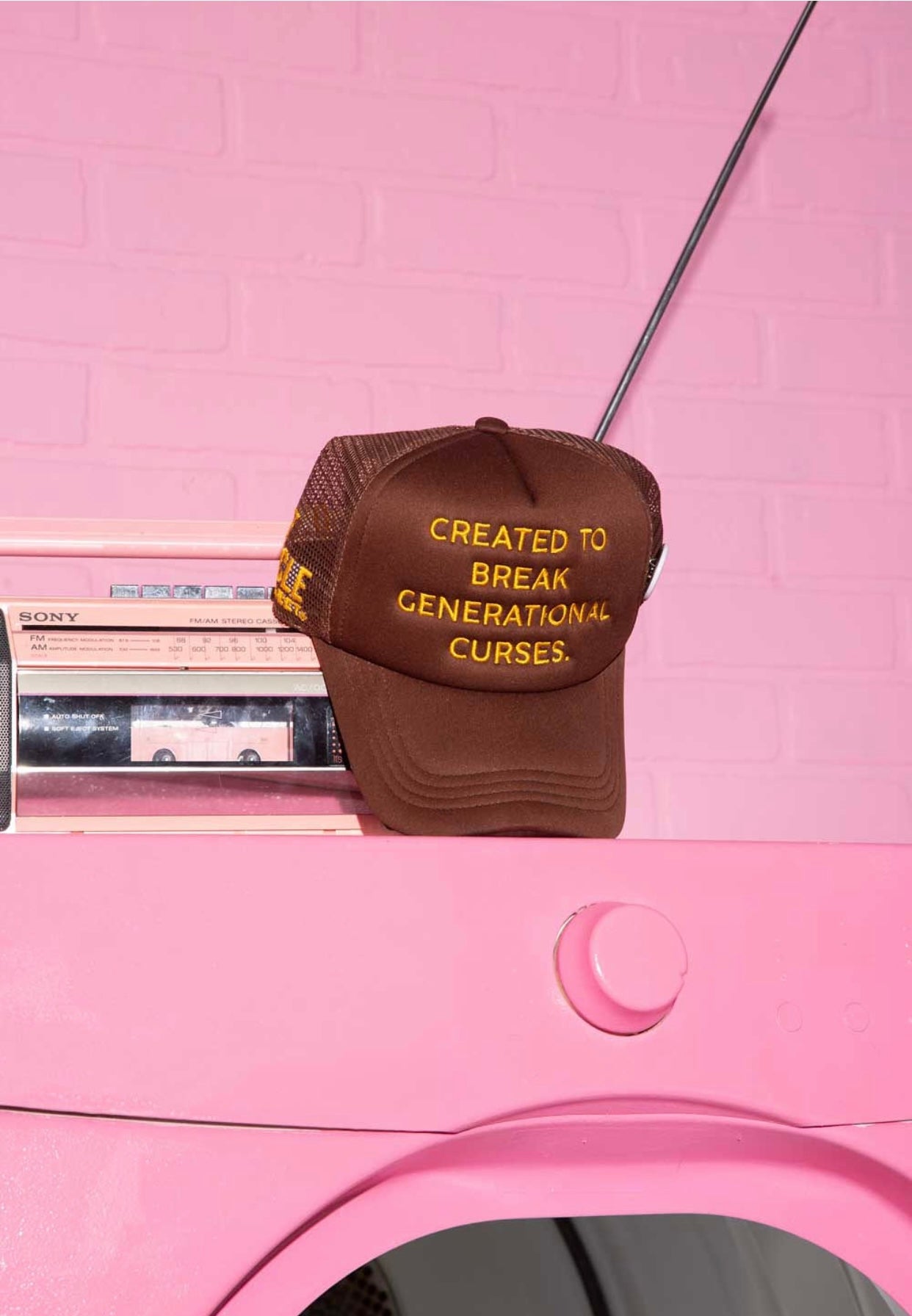 Curse Breaker Trucker Cap (Brown/Gold)