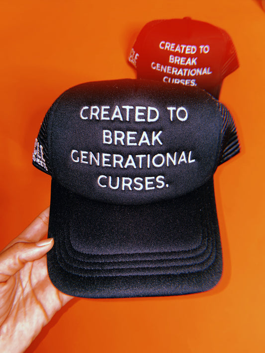 Curse Breaker Trucker Cap (Black/White)